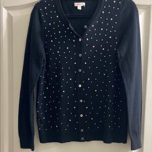 Riley & Rae Black Cardigan Sweater with Elegant Design